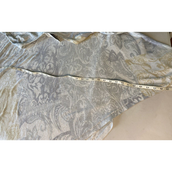 Catherines Poncho Sweater Women Size 4x/5x Gray Silver Gold Knit Pullover Casual - Picture 8 of 12